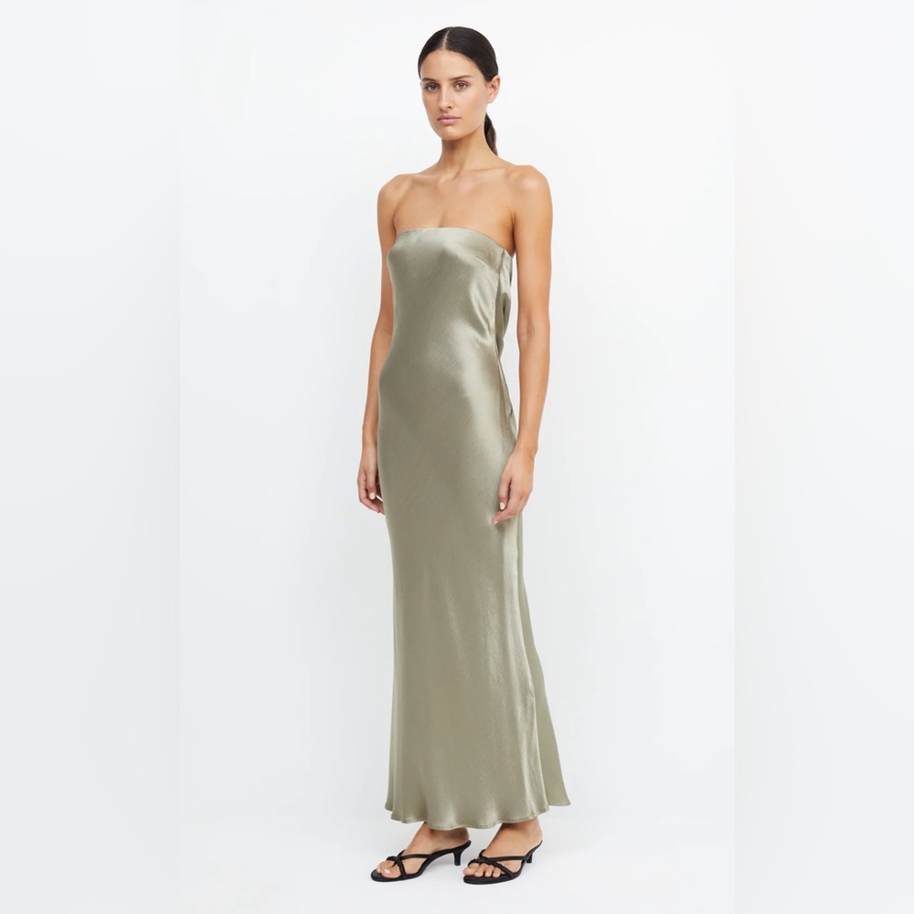 Bec + Bridge Strapless Sage Dress (brand new, with tags, never worn) Size 6/M